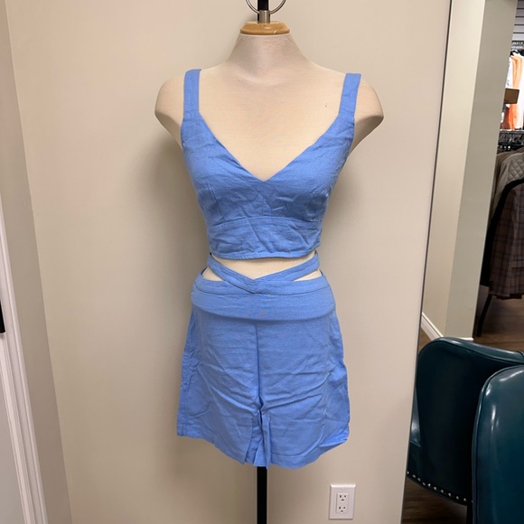 A&F Linen Matching Shirt and Short Set - Picture 1 of 2